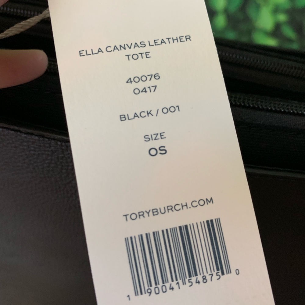 Ella canvas leather tote tory Burch Bag black - Picture 4 of 7